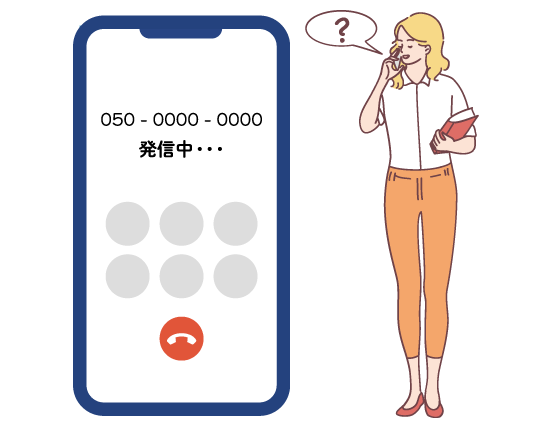050番号での通話イメージ